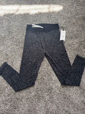 Stori by Katy Hearn Black Leopard-Print High-Rise Leggings